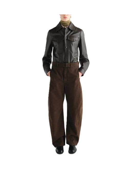 Pantaloni In Broken Twill Pesante Tinto In Capo Lemaire | PA326 LD1077BR512 RISTRETTO